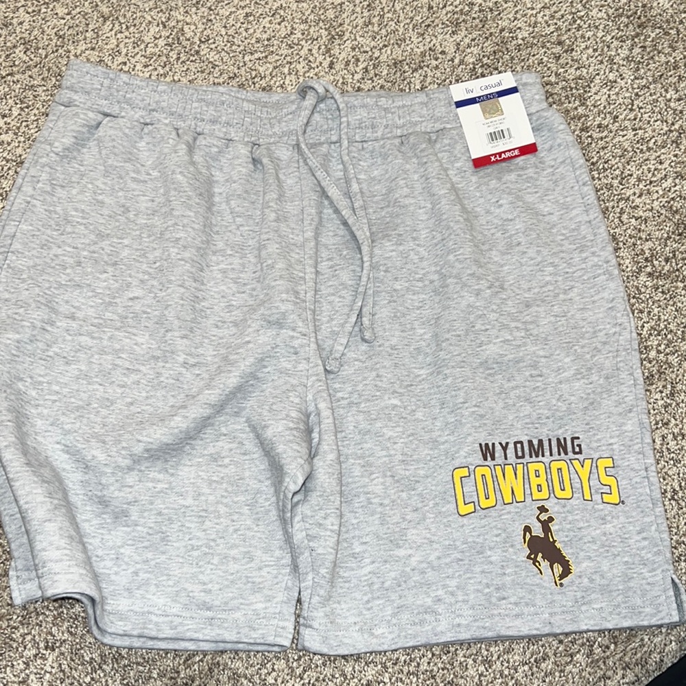 New, mens gray shorts